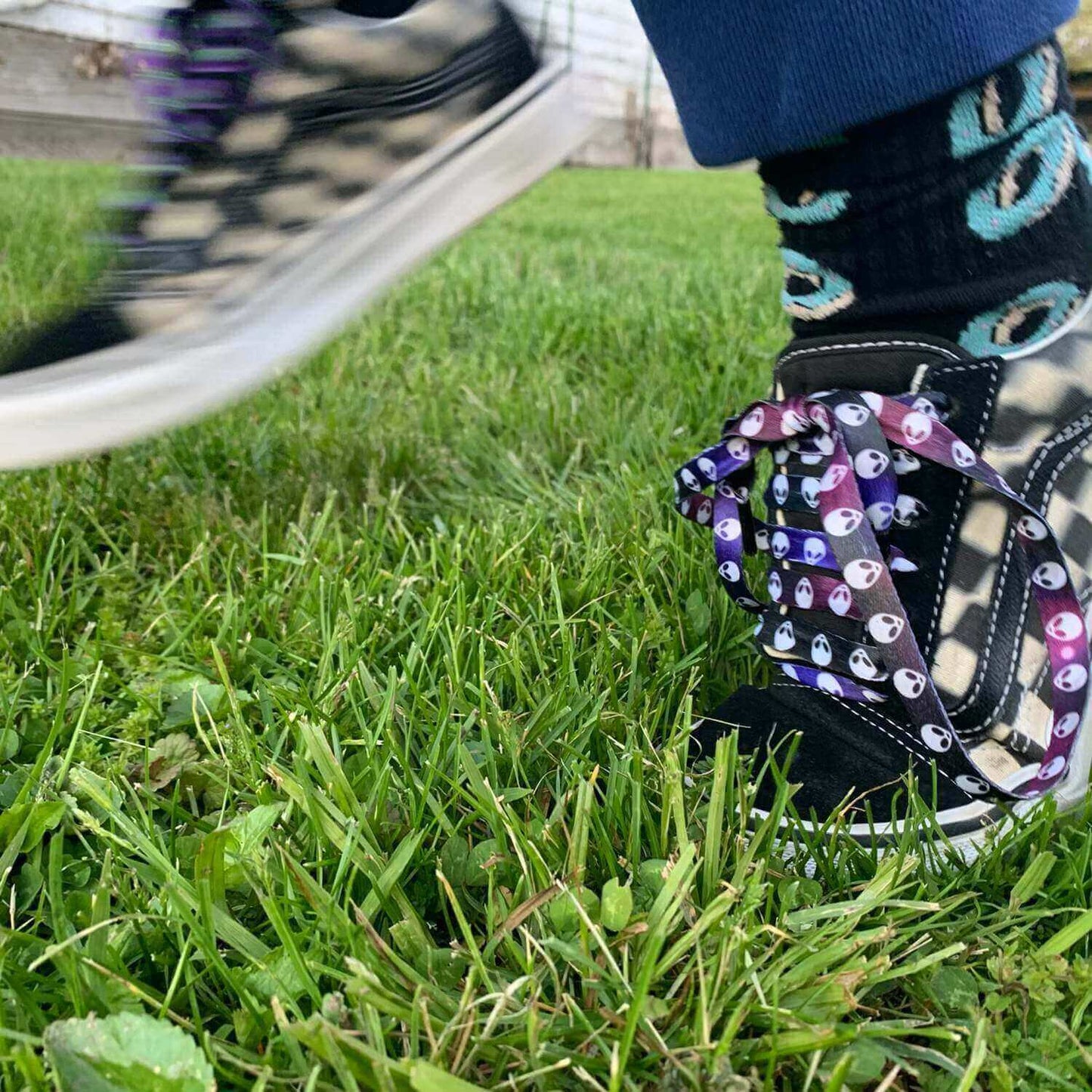 Alien Shoelaces | Flat Printed Shoelaces | 100% Recycled Materials | Adult & Kids Sizes