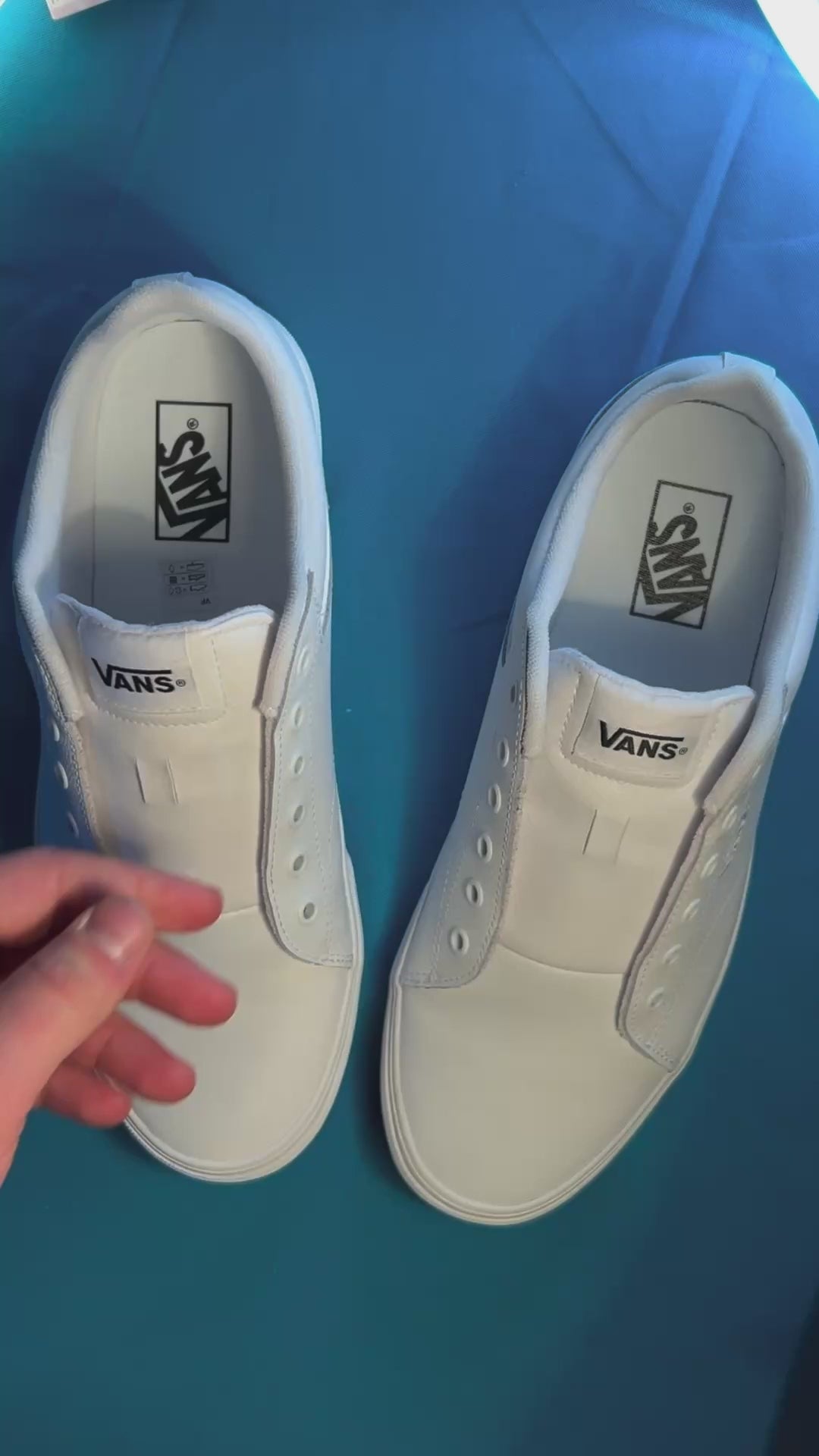 Video of Evil Eye Shoelaces, flat printed on 100% recycled fiber, by Spiffy Laces