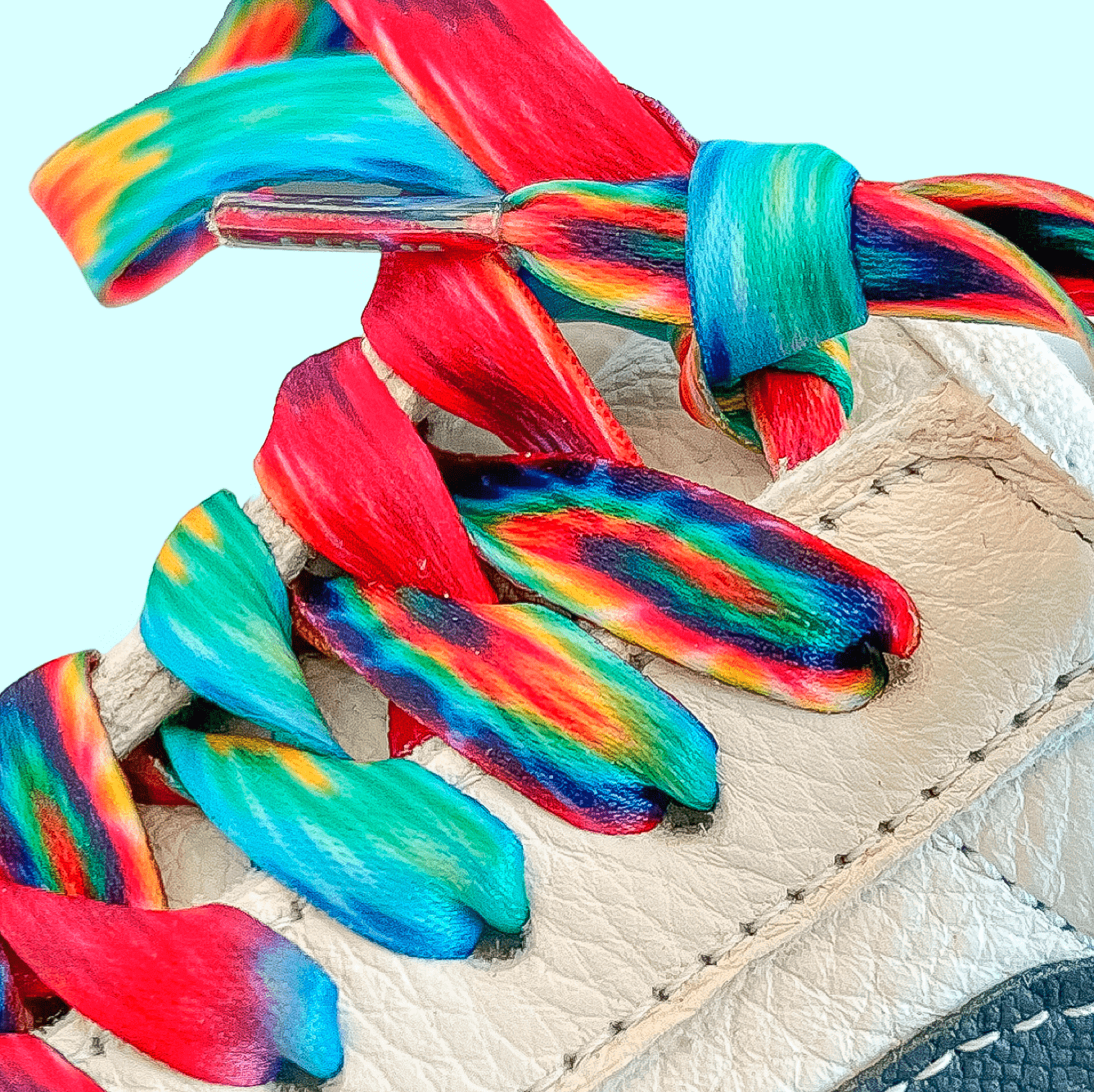 Tie-Dye Shoelaces | Flat Printed Shoelaces | 100% Recycled Materials | Adult & Kids Sizes