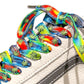 Tie-Dye Weed Shoelaces | Flat Printed Shoelaces | 100% Recycled Materials | Adult Sizes