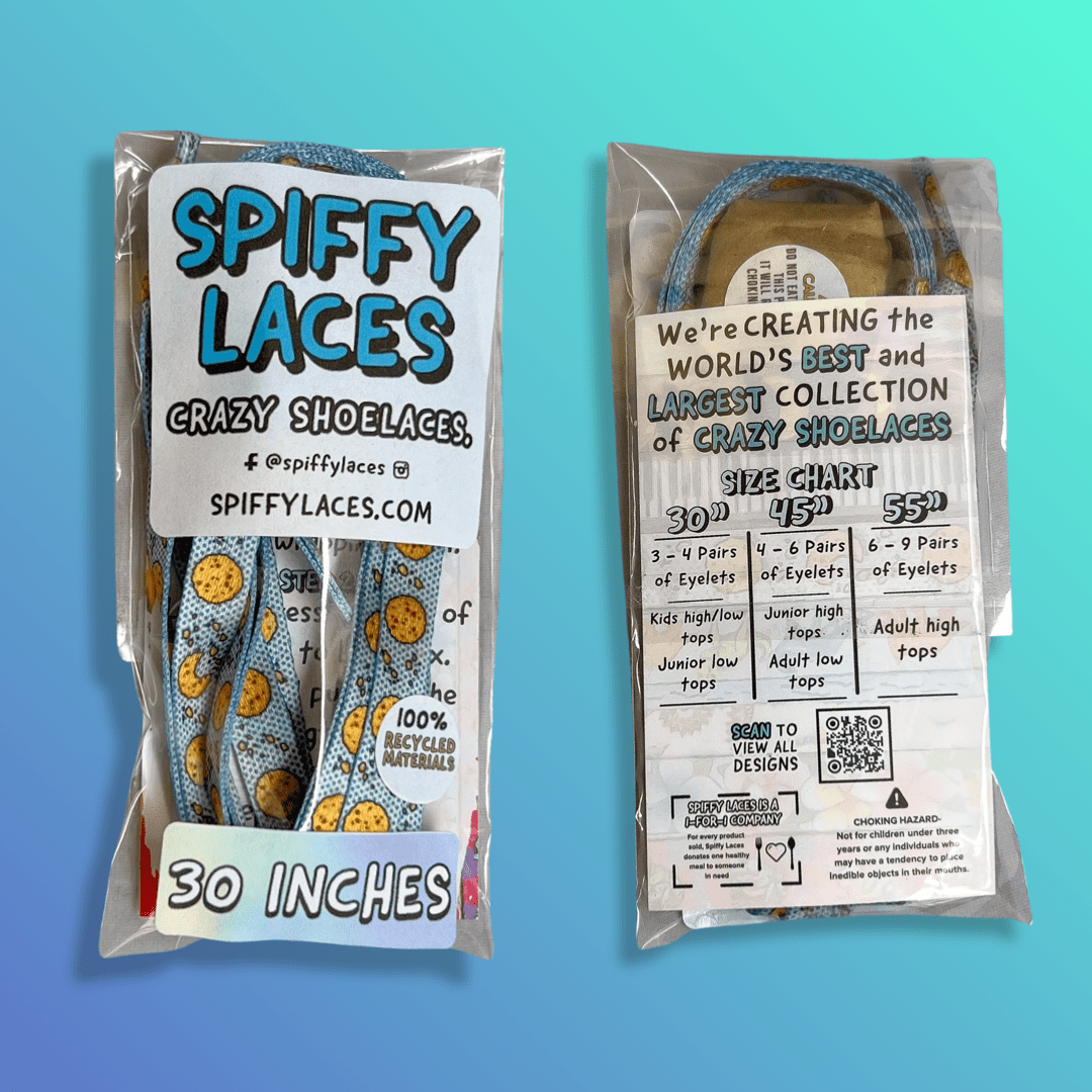 Cookie Shoelaces | Flat Printed Shoelaces | 100% Recycled Materials | Adult & Kids Sizes