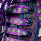 Purple Weed Shoelaces | Flat Printed Shoelaces | 100% Recycled Materials | Adult Sizes