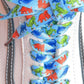 Blue Dinosaur Shoelaces | Flat Printed Shoelaces | 100% Recycled Materials | Adult & Kids Sizes