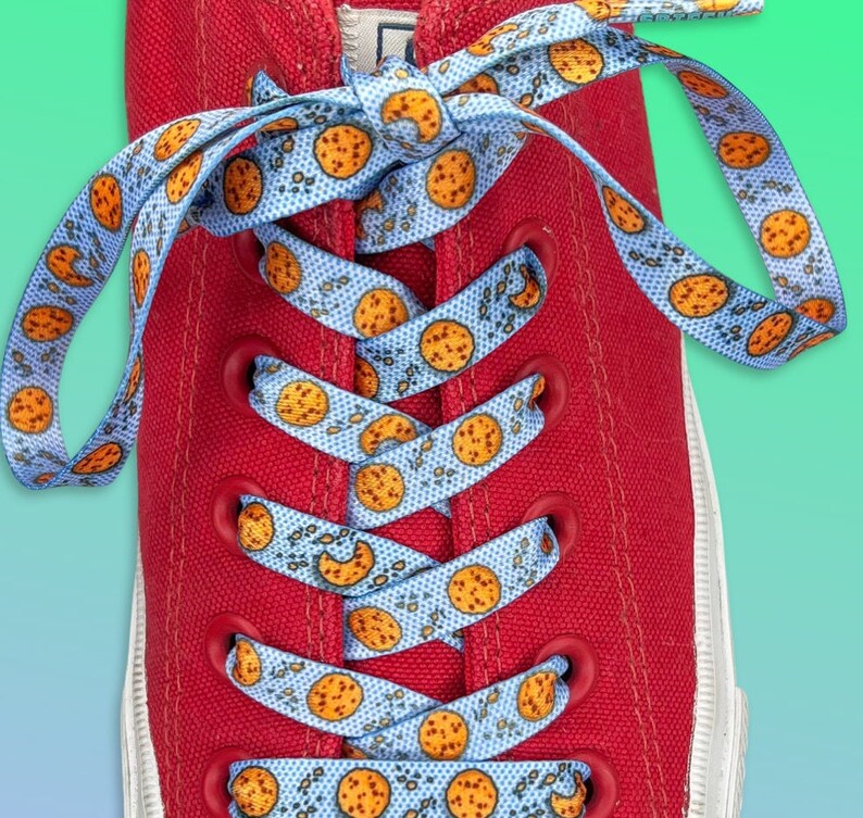 Cookie Shoelaces | Flat Printed Shoelaces | 100% Recycled Materials | Adult & Kids Sizes
